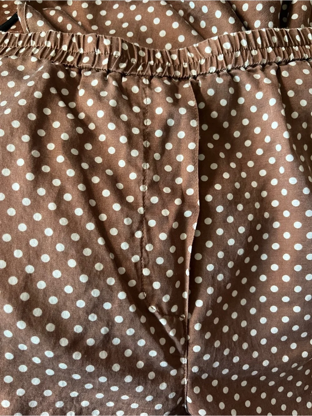 Raquel Allegra Brown Polka Dot Capris